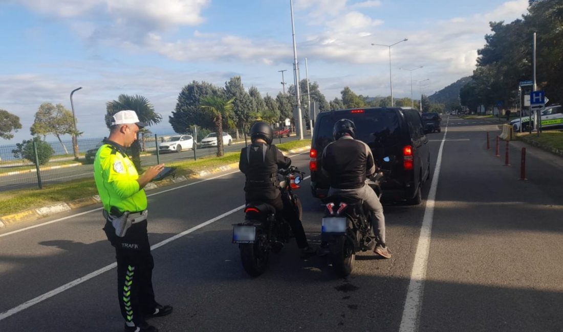 Ordu’da polis ekipleri tarafından trafik kazalarını azaltmaya yönelik yapılan denetimlerde