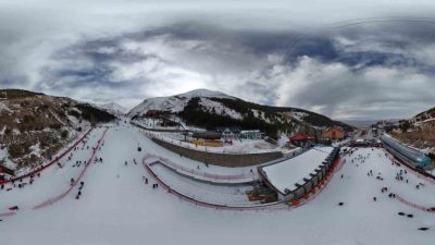 Türkiye’nin önemli kış turizm merkezlerinden Erzurum Palandöken Kayak Merkezi’nde hareketlilik