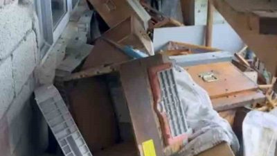 Rize’nin dünyaca ünlü Anzer Yaylası’nda arılığa giren ayı, kovanları telef