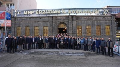 Milliyetçi Hareket Partisi (MHP) Erzurum İl Başkanlığı, sendika temsilcilerini kahvaltı
