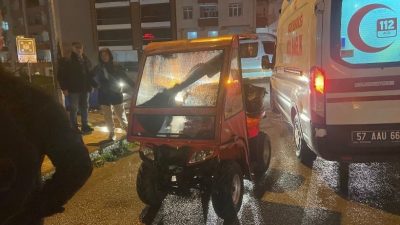 Sinop’ta ATV tipi arazi aracının çarptığı yaya yaralandı. Kaza, 19.00