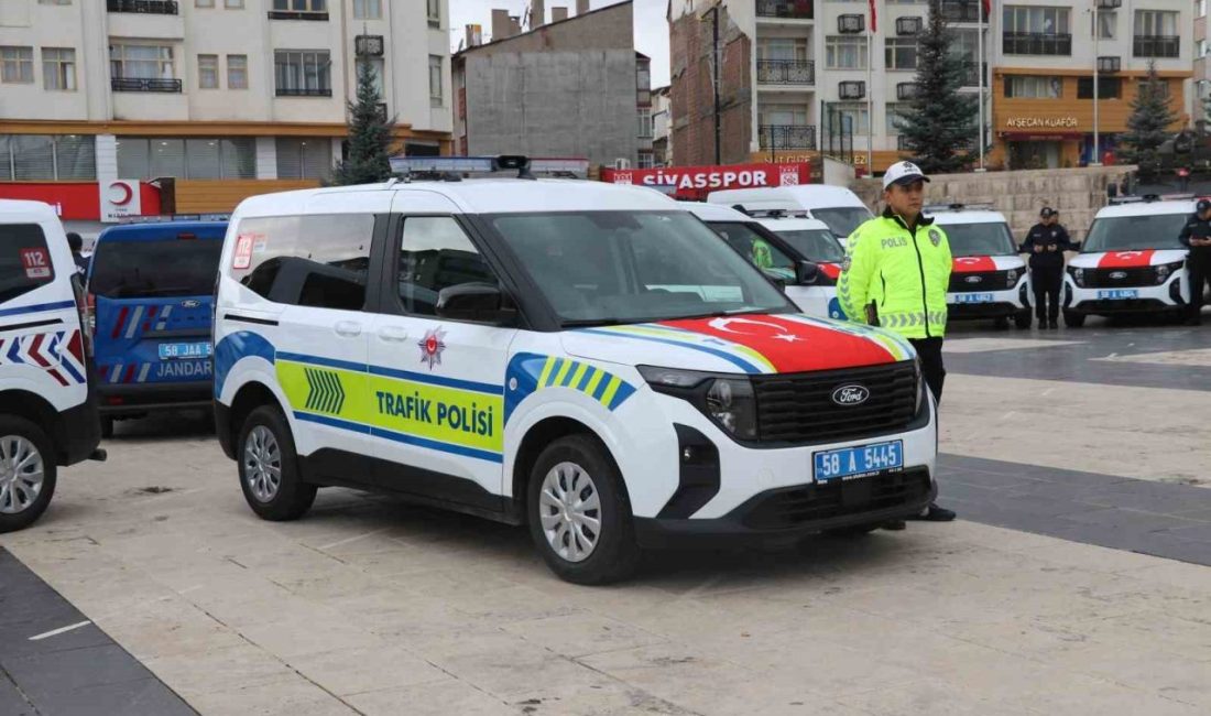 Sivas’ta emniyet ve jandarmaya görev kapasitesini artıracak yeni hizmet araçları