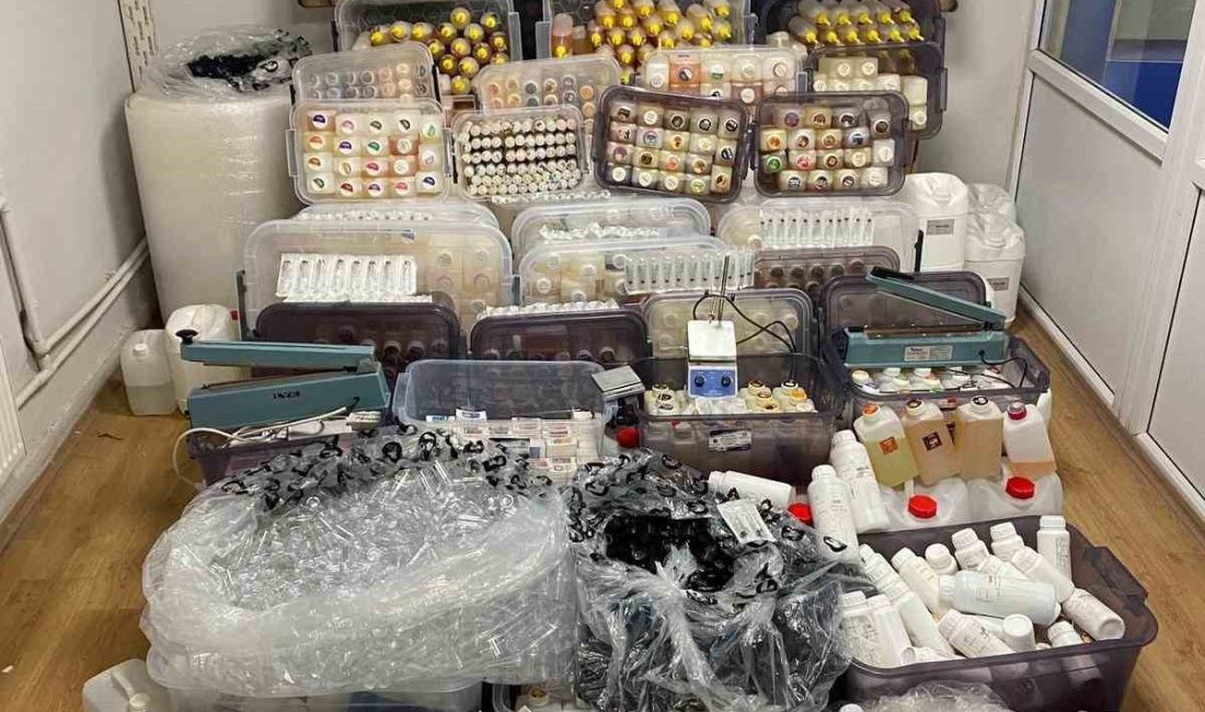 Sivas’ta kaçak elektronik sigara likiti üretimi yapılan bir imalathaneye düzenlenen