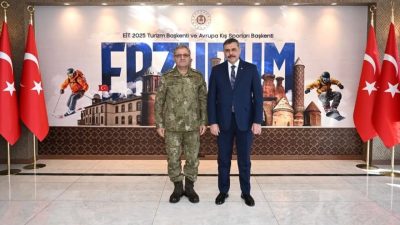 Kara Kuvvetleri Komutanı Orgeneral Metin Tokel, Erzurum Valisi Mustafa Çiftçi’yi