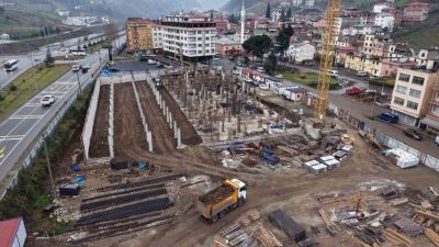 Trabzon’un Ortahisar ilçesi Çağlayan mahallesinde devam eden Kentsel Dönüşüm Projesi’nin