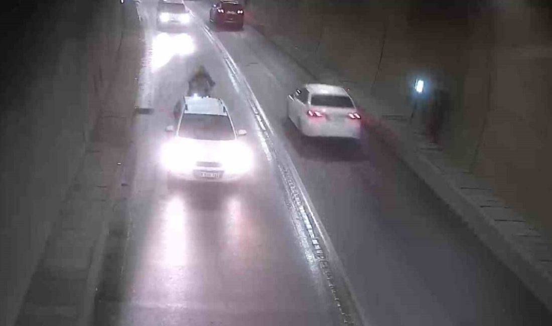Amasya’da tünelde seyir halindeyken bir anda duran otomobile motosiklet çarptı.