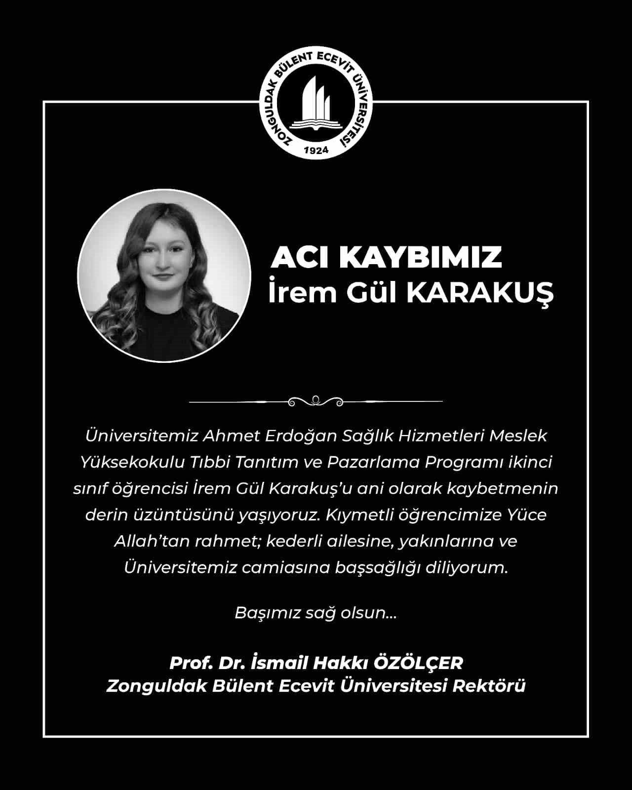 Zonguldak’ta kaldığı yurdun 9. katından düşerek ağır yaralanan üniversite öğrencisi