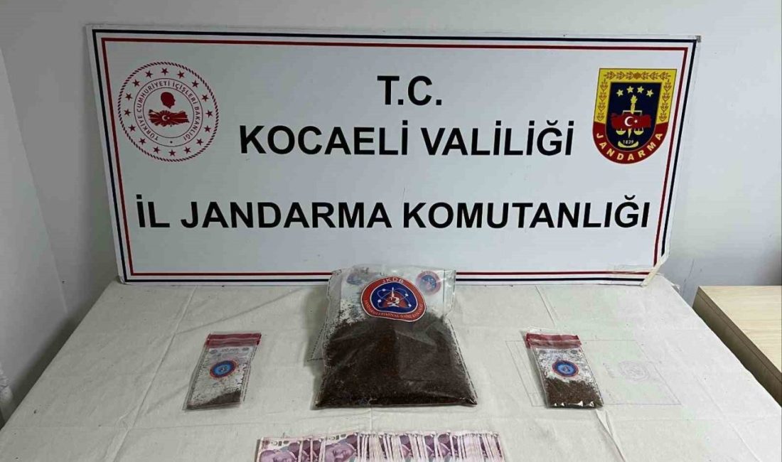 Kocaeli’nin Körfez ilçesinde jandarma ekipleri tarafından düzenlenen operasyonda, 1 kilo