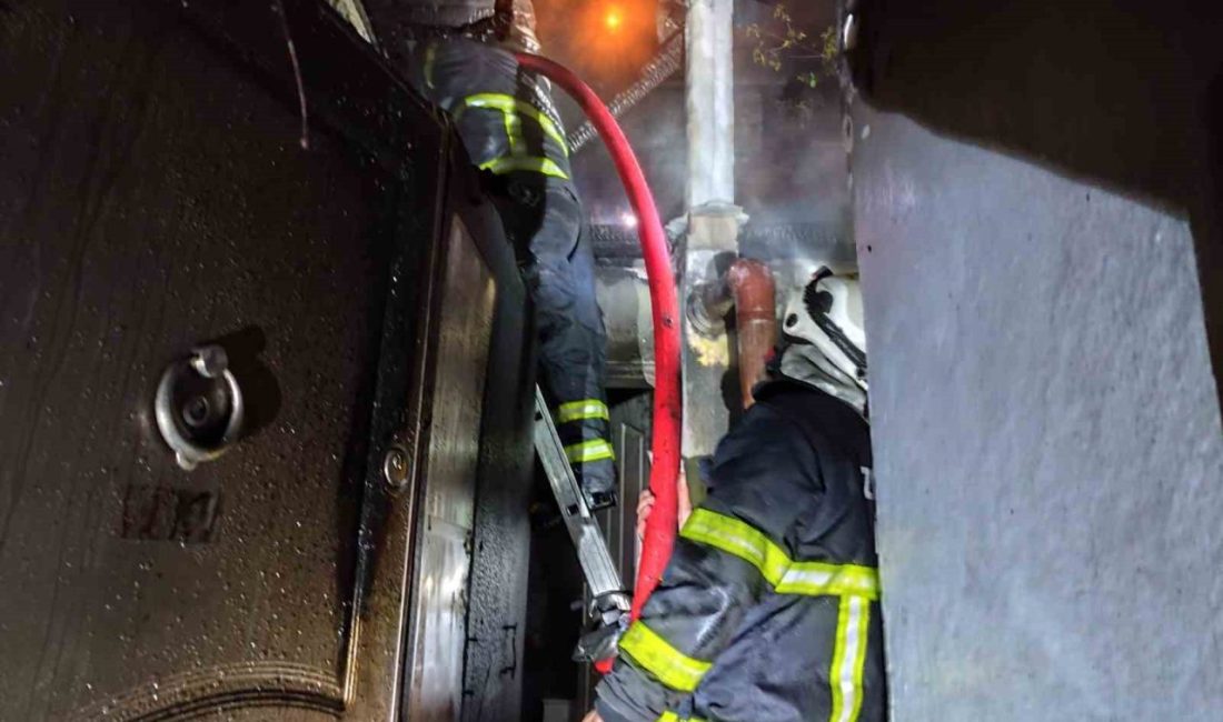 Zonguldak’ta iki katlı bir evin üst katında çıkan kısa sürede