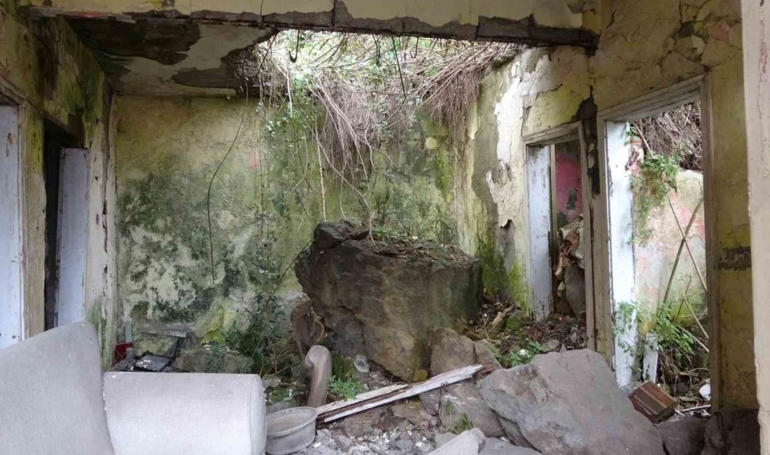 Trabzon’un Ortahisar ilçesinde yıllar önce yaşanan kaya düşmeleri ile hafızalara