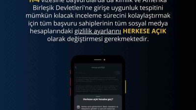 Amerika Birleşik Devletleri’nin (ABD) Ankara Büyükelçiliği, vize başvurusu yapacak kişilerin