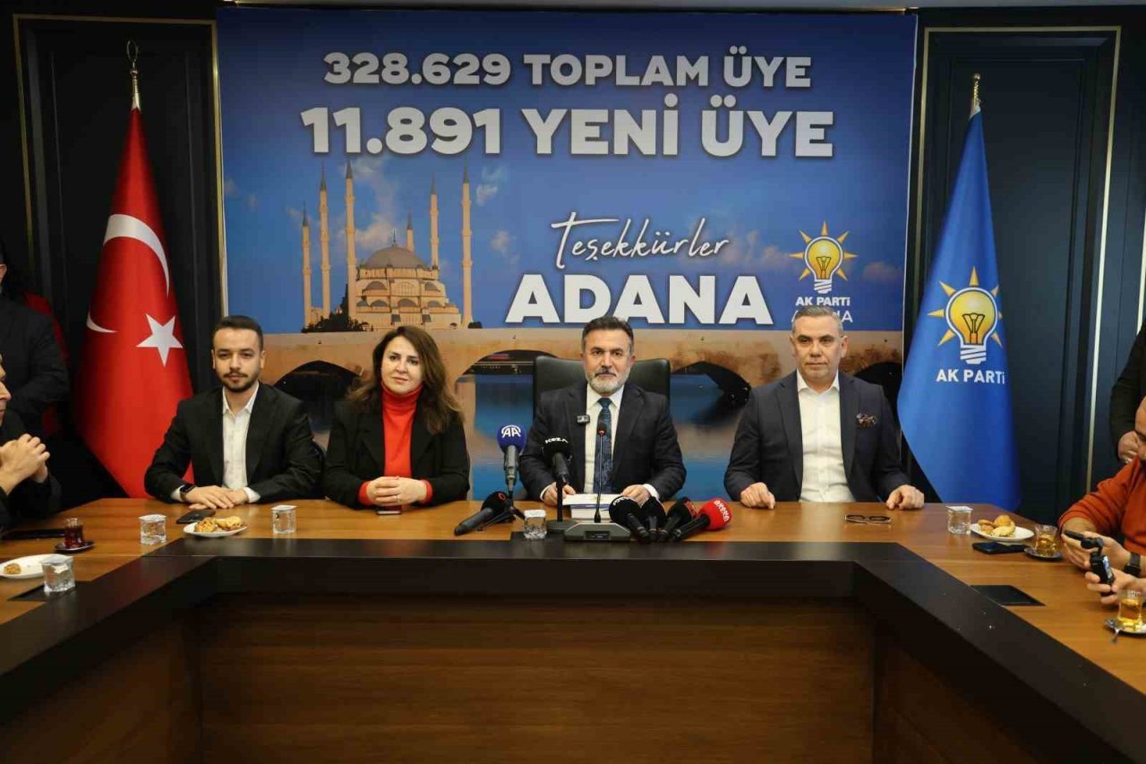 AK Parti Adana İl Başkanı Tamer Dağlı, Adana’daki toplam üye