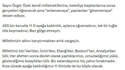 Çevre, Şehircilik ve İklim Değişikliği Bakanı Murat Kurum, CHP Genel