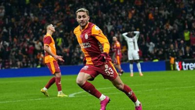 Galatasaraylı futbolcu Barış Alper Yılmaz, Gaziantep FK maçında attığı golle