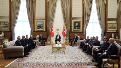 Cumhurbaşkanı Recep Tayyip Erdoğan, Özbekistanlı bakanlar ile üst düzey güvenlik