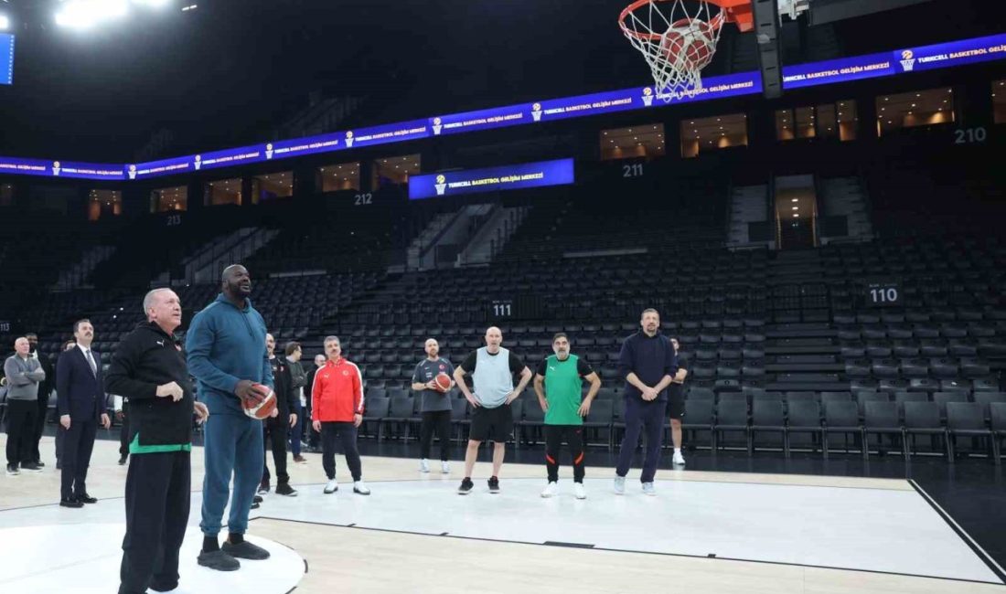 Cumhurbaşkanı Recep Tayyip Erdoğan, Amerikalı ünlü basketbolcu Shaquille O’Neal ile