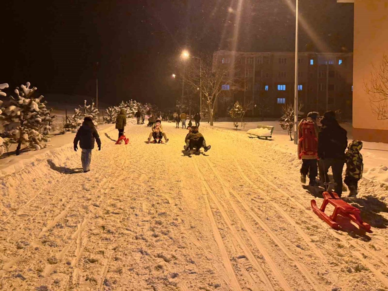 Bayburt’un Demirözü ilçesinde gerçekleştirilen Kızak Festivali, dondurucu soğukta renkli görüntülere