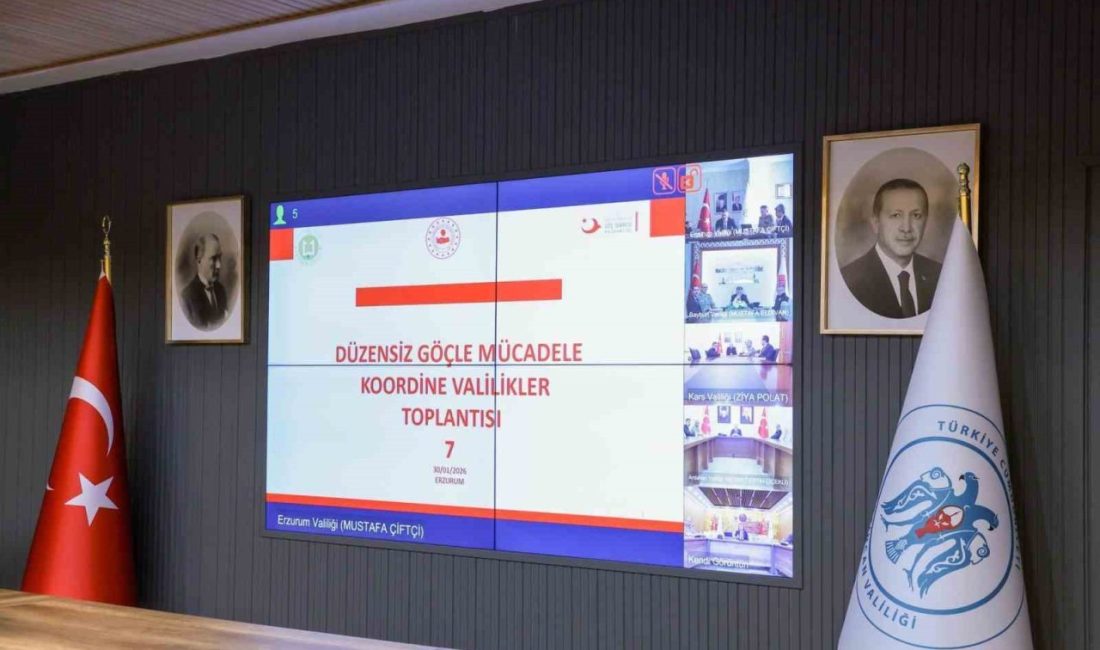 Erzincan Valisi Hamza Aydoğdu, Video Konferans Sistemi (VKS) üzerinden düzenlenen