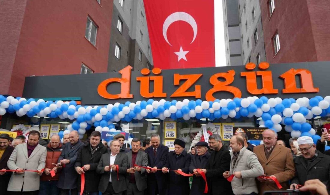 Düzgün Marketler zinciri 25’nci şubesini Palandöken ilçesi Yıldızkent Yeni bulvar