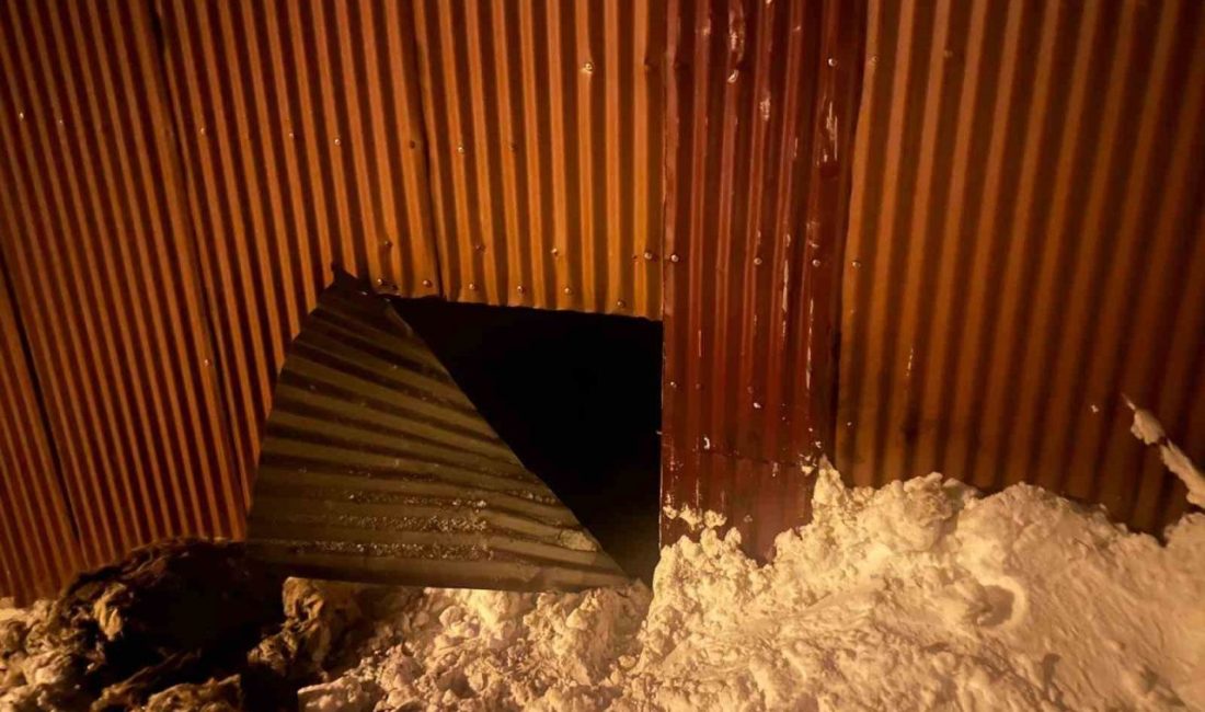 Erzurum’un Tekman ilçesine bağlı Toptepe mahallesinde gece yarısı çıkan yangın