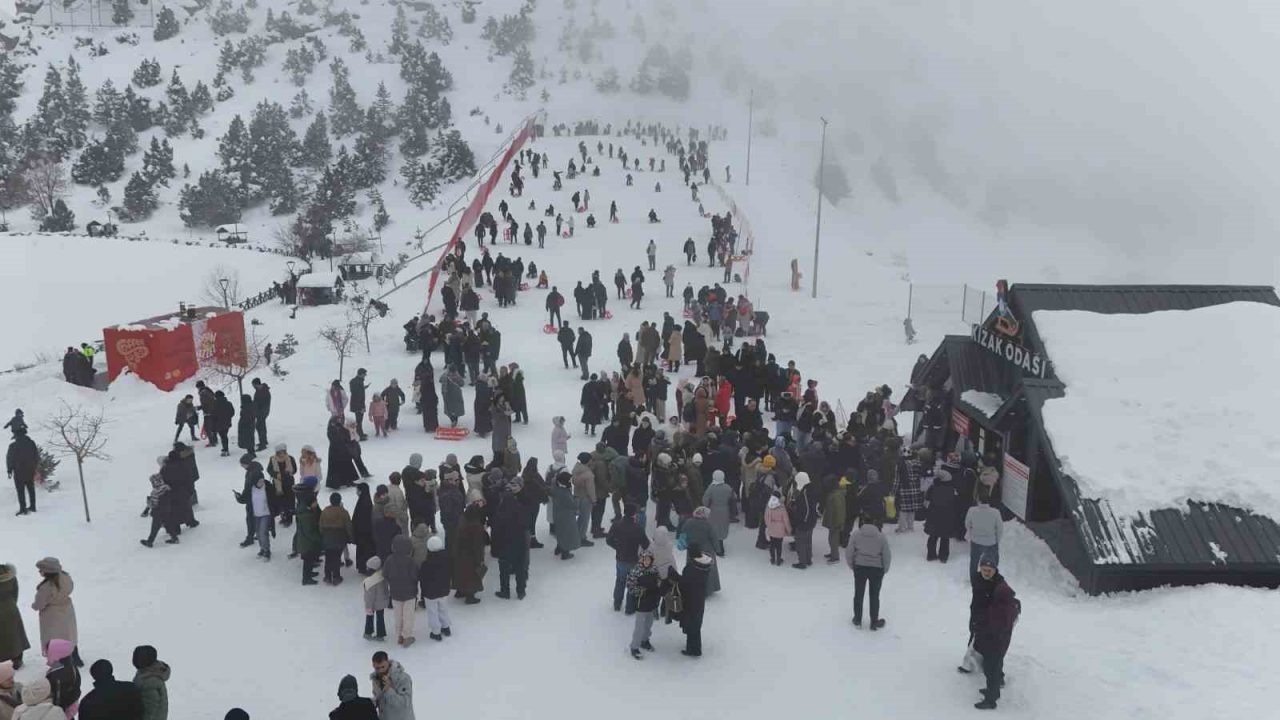 Türkiye’nin önemli kış turizm merkezlerinden olan Erzincan’daki Ergan Kayak Merkezi,