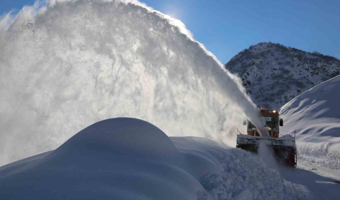 Erzincan’da etkili olan kar yağışı ve tipi nedeniyle kent genelinde