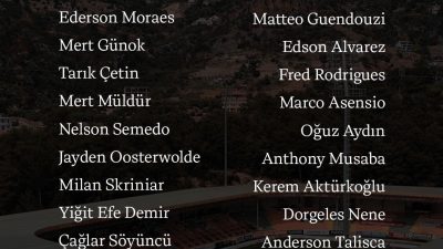 Trendyol Süper Lig’in 18. haftasında Corendon Alanyaspor’a konuk olacak Fenerbahçe’de