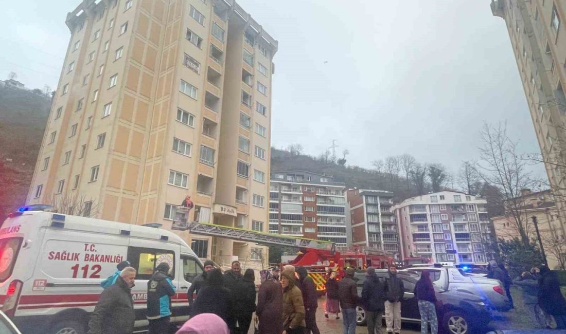 Giresun’un Teyyaredüzü mahallesi Batlama TOKİ konutlarında çıkan yangın paniğe neden