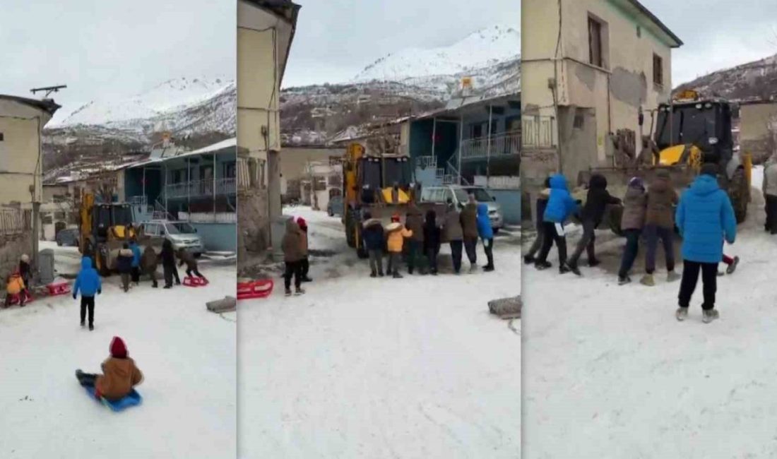 Erzincan’ın Üzümlü ilçesinde çocukların kış aylarında kızak yapmak için kullandığı