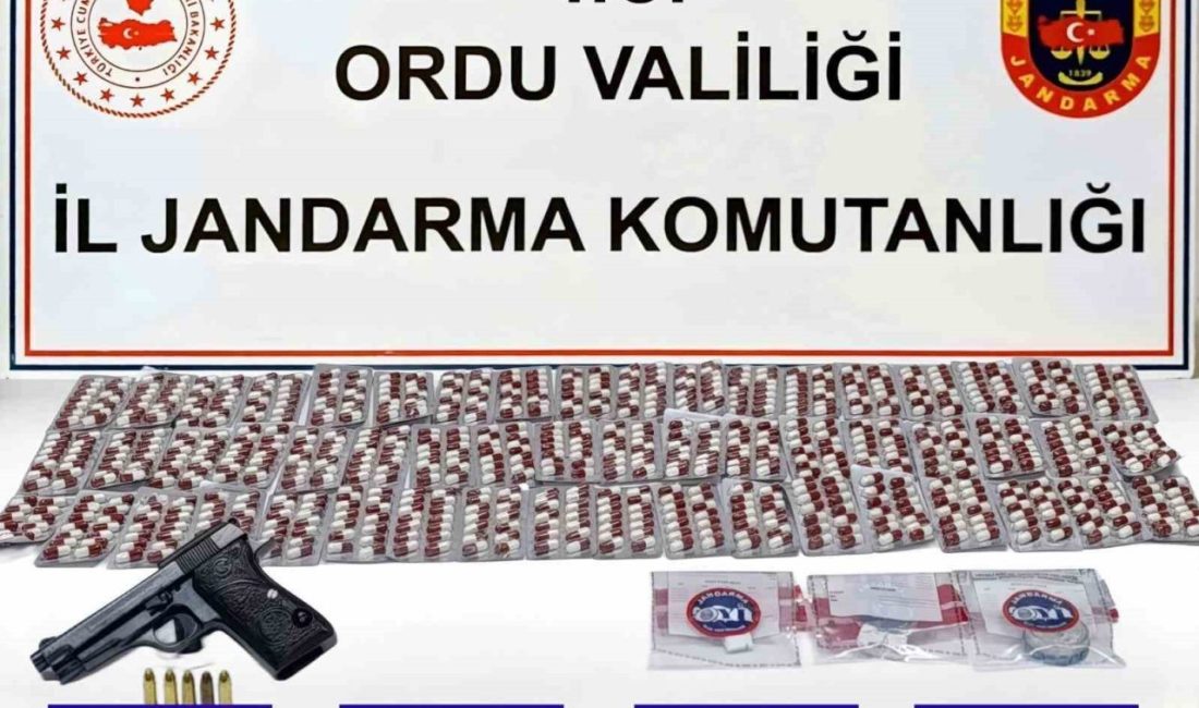 Ordu merkezli 2 ilde jandarma ekipleri tarafından gerçekleştirilen uyuşturucu operasyonunda