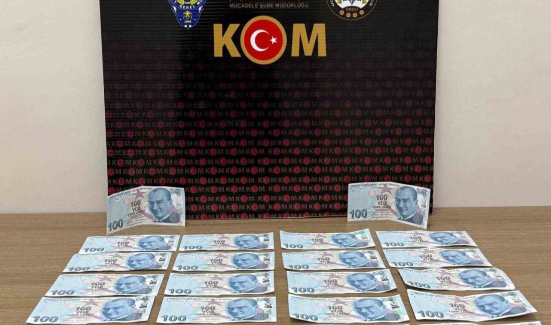 Ordu’nun Ulubey ilçesinde polis ekiplerince yürütülen sahte para operasyonu kapsamında