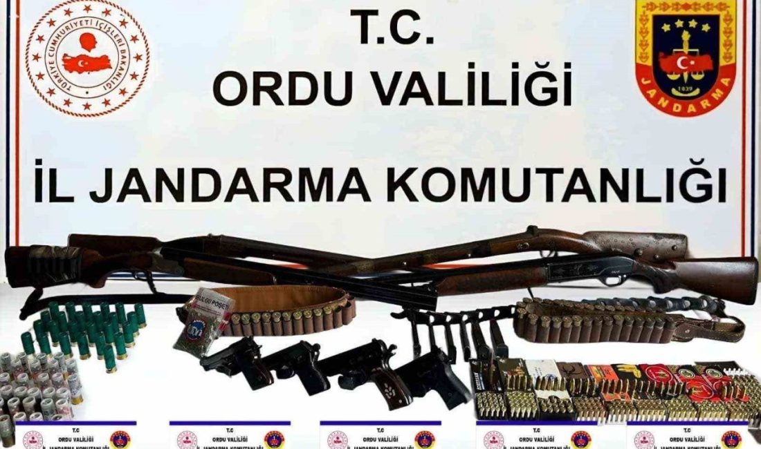 Ordu’da yasa dışı silah ve uyuşturucu ile mücadele kapsamında jandarma