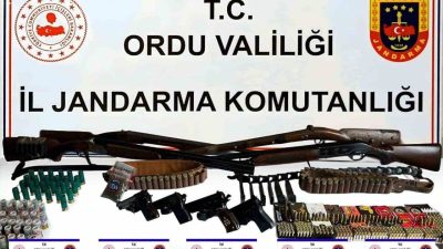 Ordu’da yasa dışı silah ve uyuşturucu ile mücadele kapsamında jandarma