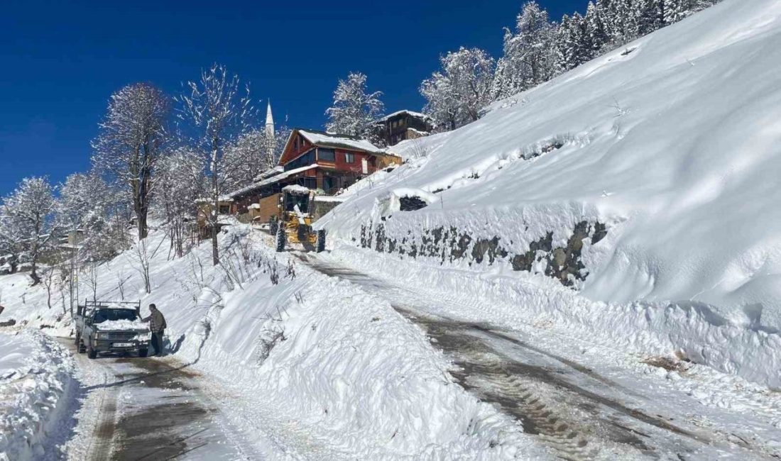 Rize genelinde etkili olan şiddetli kar yağışı nedeniyle 206 köy