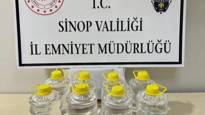Sinop’un Gerze ilçesinde polis ekipleri tarafından düzenlenen operasyonda 20 litre