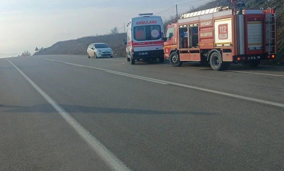 Sinop’un Boyabat ilçesinde sabah saatlerinde meydana gelen trafik kazasında 5