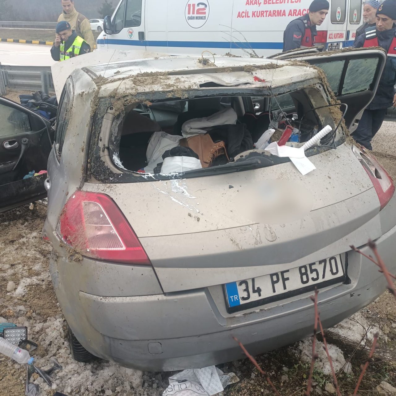 Kastamonu’nun Araç ilçesinde otomobilin takla atması neticesinde meydana gelen kazada