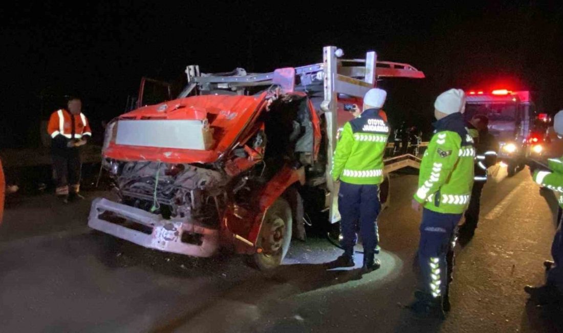 TEM Otoyolu’nun Kocaeli geçişinde tıra arkadan çarpan kamyonetin sürücüsü, hem