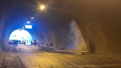 Trabzon’un Araklı ilçesinde tünel içerisinde meydana gelen trafik kazasında ilk