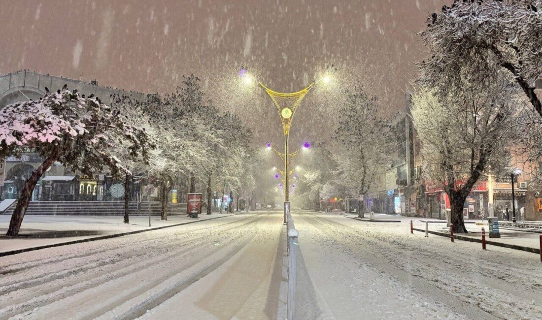 Erzincan’da gece saatlerinde başlayan ve sabah etkisini artıran kar yağışı