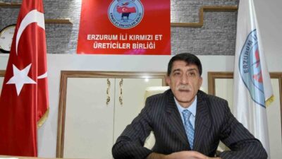 Erzurum Kırımızı Et Üreticileri Birliği Başkanı Abdulkadir Ürüşan, Erzurum’da kırmızı
