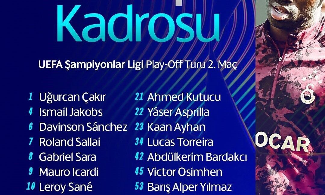 Galatasaray’ın UEFA Şampiyonlar Ligi son 16 play-off turu rövanşında Juventus