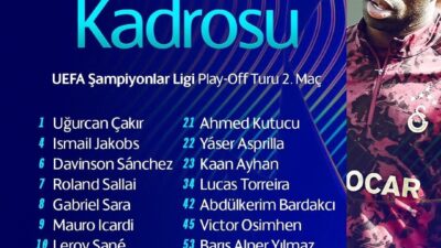 Galatasaray’ın UEFA Şampiyonlar Ligi son 16 play-off turu rövanşında Juventus