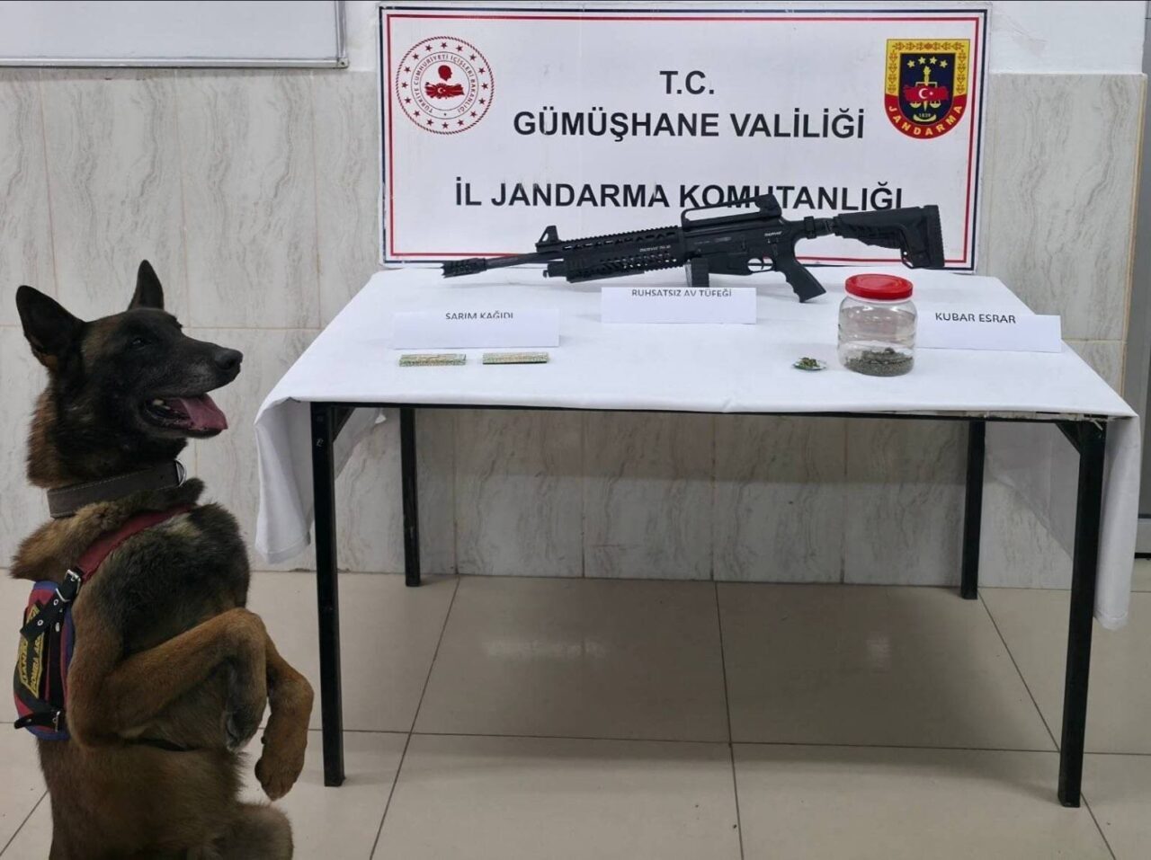 Gümüşhane’de jandarma ekiplerince düzenlenen iki ayrı operasyonda uyuşturucu madde ile