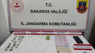 Sakarya’nın Erenler ilçesinde jandarma ekiplerince yapılan uyuşturucu operasyonunda bir şüpheli
