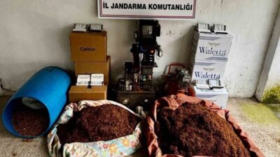 Kocaeli’de 4 adrese düzenlenen operasyonda yüz binlerce makaron ve tonlarca