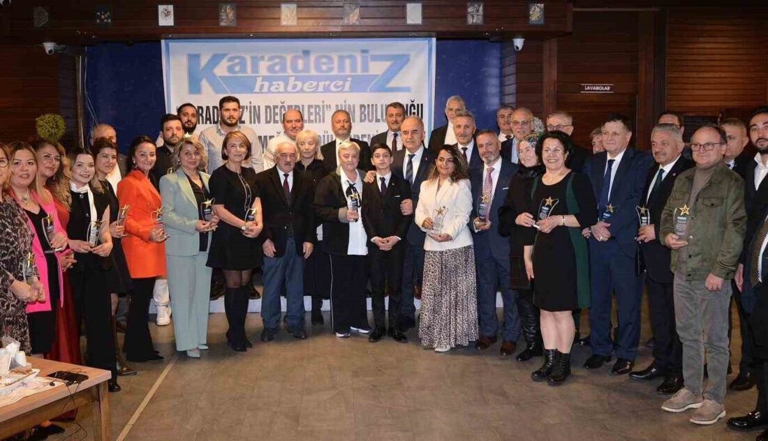 Karadeniz Haberci Dergisi tarafından düzenlenen program kapsamında Karadeniz’in değerlerine ödülleri