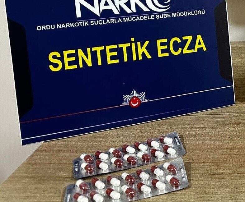 Ordu’da polis ekipleri tarafından uyuşturucu ile mücadele kapsamında yürütülen çalışmalarda