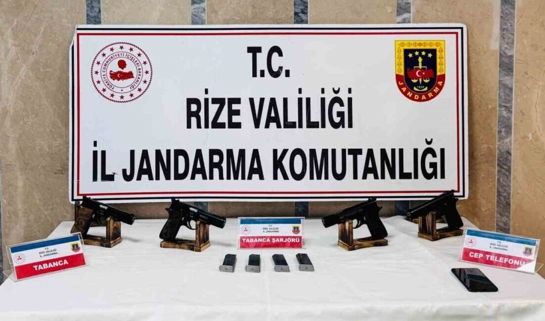 Rize İl Jandarma Komutanlığı ekiplerince düzenlenen operasyonda 1 kişi gözaltına