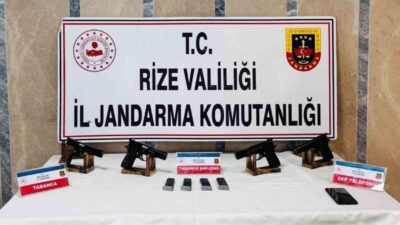 Rize İl Jandarma Komutanlığı ekiplerince düzenlenen operasyonda 1 kişi gözaltına